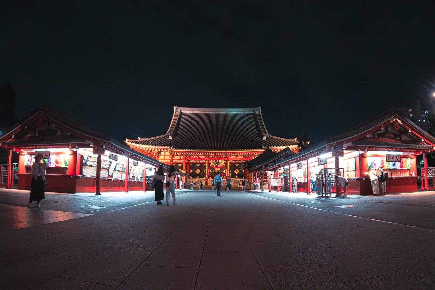 The lantern-lined Nakamise shopping street leading to Sensō-ji
