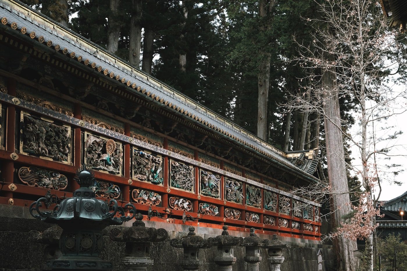 Ornate gold and carved detail at Tōshō-gū Shrine, Nikkō